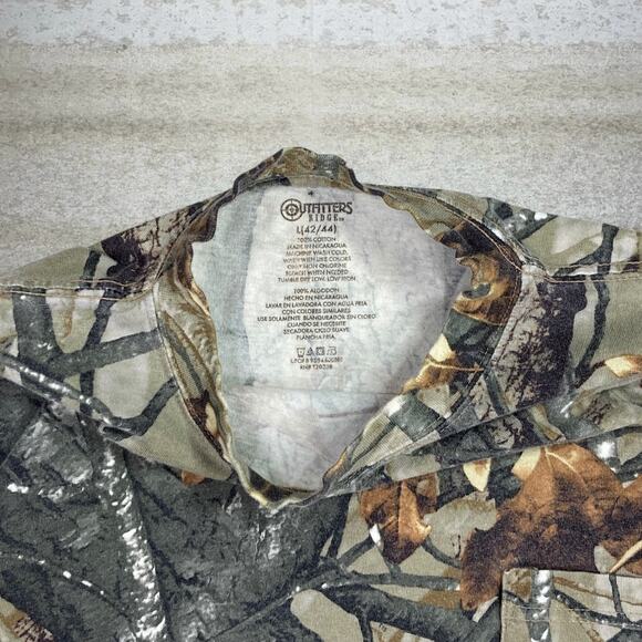 Vintage Fusion 3D Hunting Camo Shirt Cotton Short Sleeve Woodland Pocket Tee 90s - Picture 4 of 4